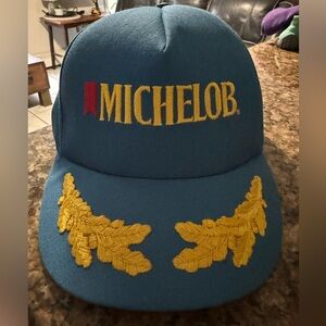 Vintage Michelob beer trucker snap back western hat
